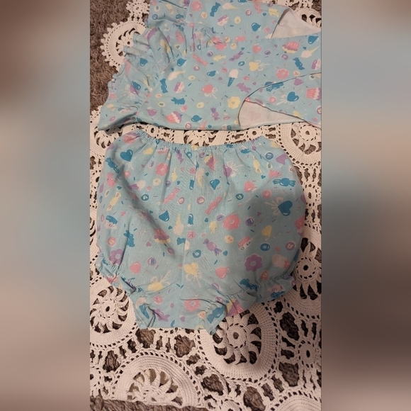 Royal Heir Vintage Two Piece Baby Girls 24m Summer Outfit OOAK - Picture 3 of 6